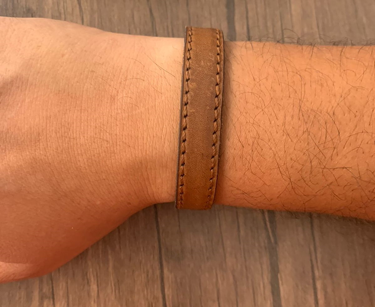 NFC Egypt Wristband Metal Bracelet  Leather coated- 13.56 MHZ