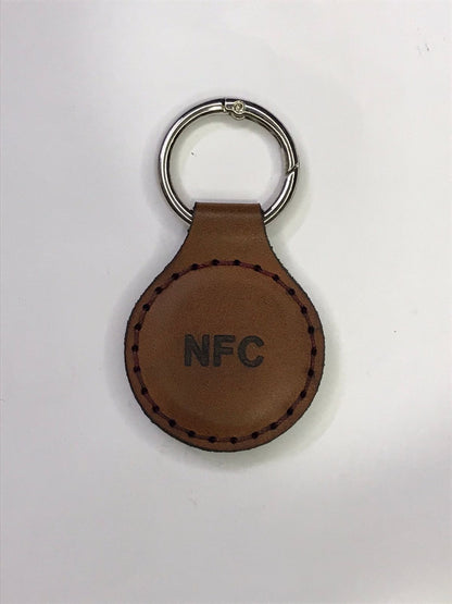 NFC Egypt Keychain - Share Everything Handmade Natural Leather (Brown)
