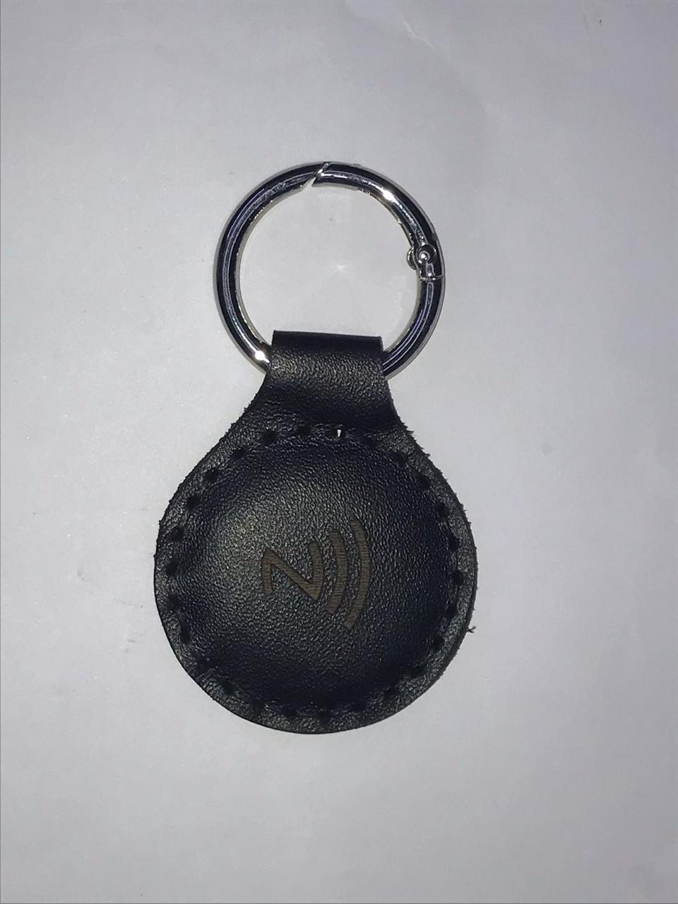 NFC Egypt Keychain - Share Everything Handmade Natural Leather (Black)