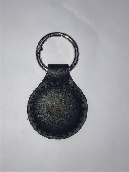 NFC Egypt Keychain - Share Everything Handmade Natural Leather (Black)
