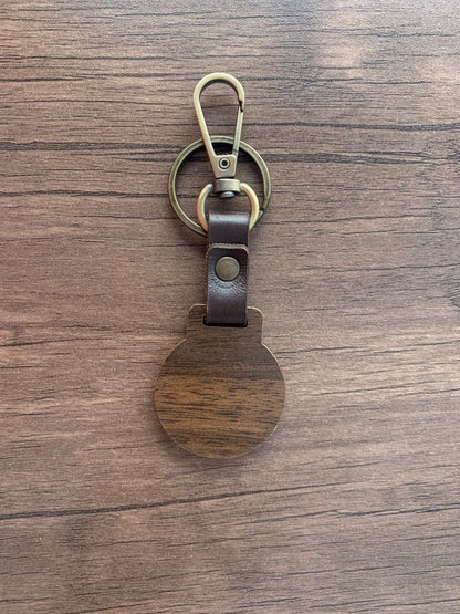 NFC Egypt Keychain - Share Everything Handmade wood (Darken Brown) Chip Model 13.56Mhz